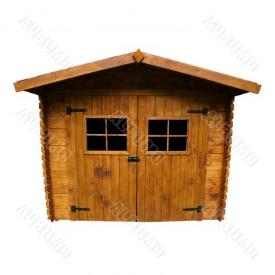 Wooden Garden Shed - Isolated