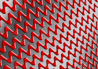 Zigzag metal landscape