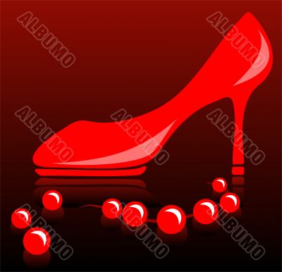 shoes and a beads