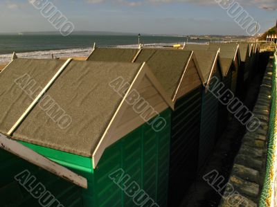 rear of beach huts