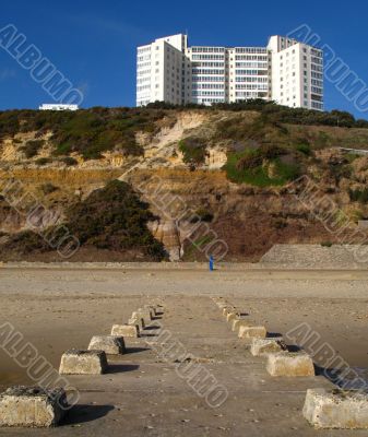 Looking back towards the cliffs