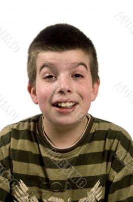 boy is looking surprised