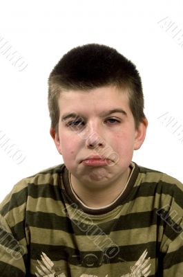 boy is looking sad