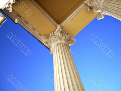 white Greek style columns