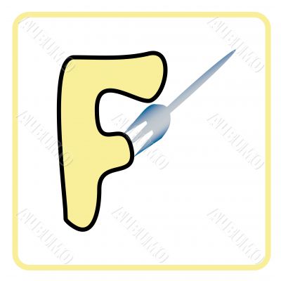 alphabet for children education (F)