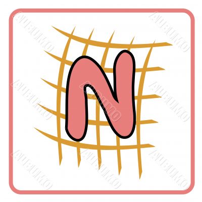 alphabet for children education (N)