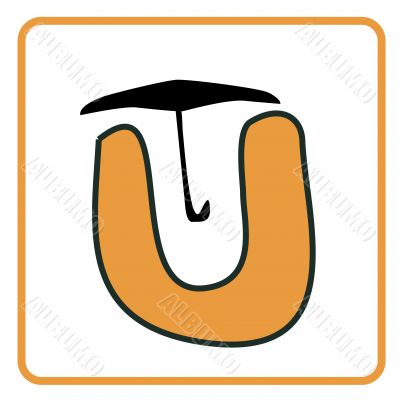 alphabet for children education (u)