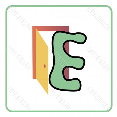 alphabet for children education (E)
