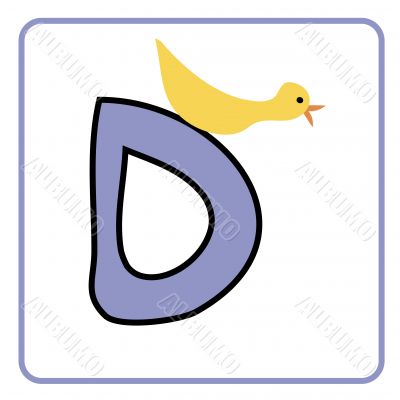 alphabet for children education (D)