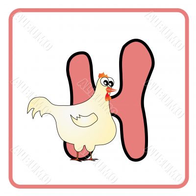 alphabet for children education (H)