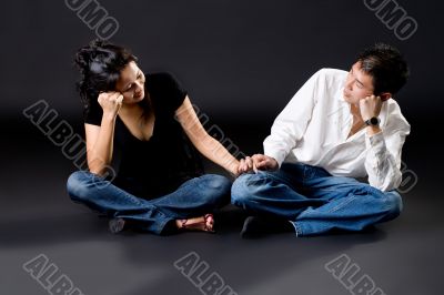 couple looking at each other deeply in love