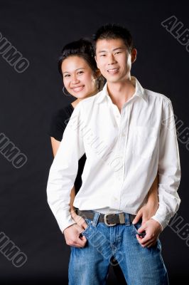 loving young couple smiling