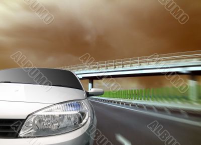 Car on the highway
