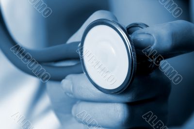 Young doctor with stethoscope.