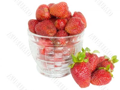 strawberry on a dessert dish