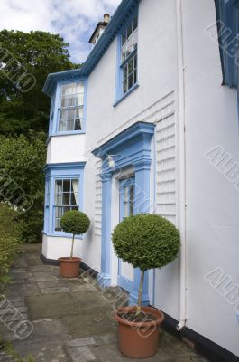 Blue and White house