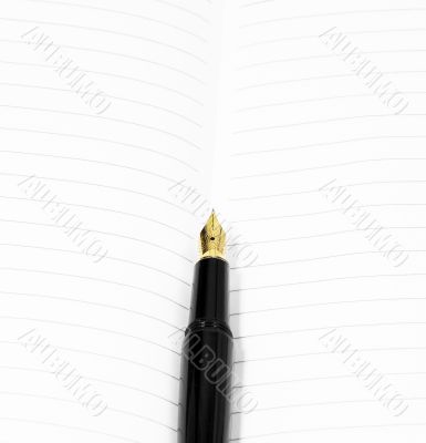 fountain pen and notebook
