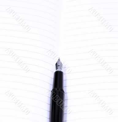fountain pen and notebook