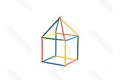 Colorful house of matches