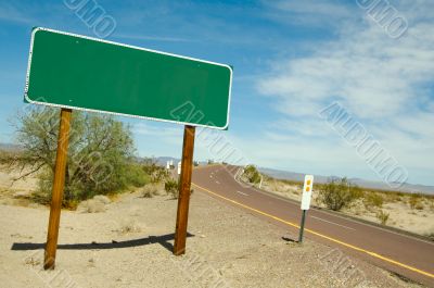 Blank Road Sign