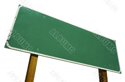 Blank Road Sign Isolated on White with Clipping Path