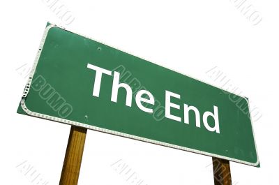 The End Road Sign with Clipping Path