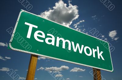 Teamwork Road Sign