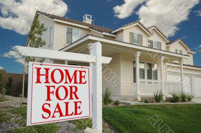 Home For Sale Sign & New Home