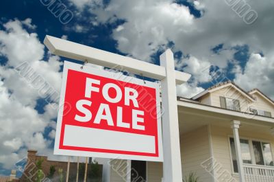 Home For Sale Sign & New Home