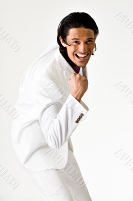 sexy boy is happy