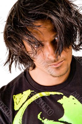 sexy boy with long hair