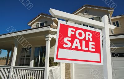 Home For Sale Sign & New Home