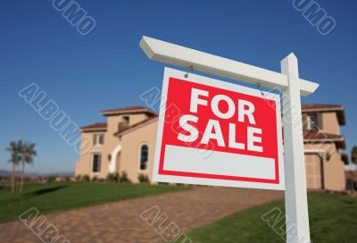 Home For Sale Sign & New Home