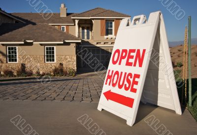 Open House Sign & New Home