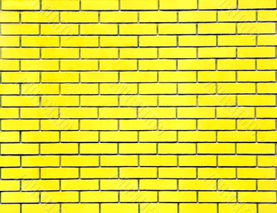 Yellow brick wall