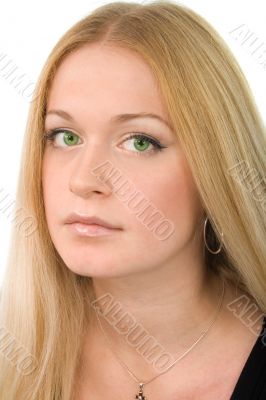 pretty green-eyed blonde