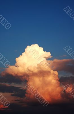 white cloud evening