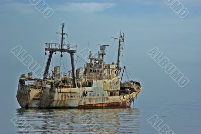shipwreck on the ocean