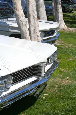 White Vintage Car
