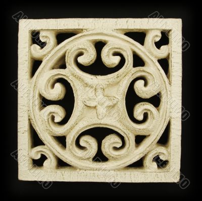Ornate Wood Carving Ornament