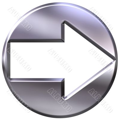 3D Silver Framed Arrow