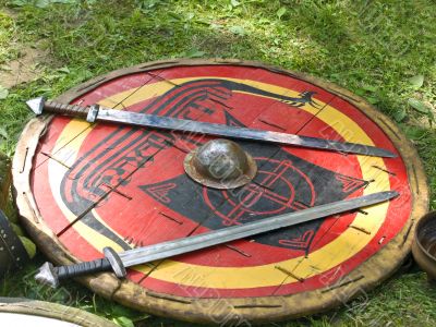 swords on shield