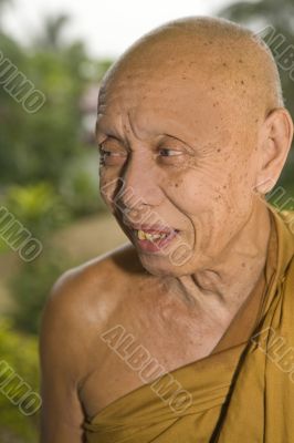 old buddhist monk, Laos