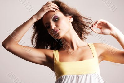 Fashion girl posing