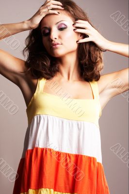 Fashion girl posing