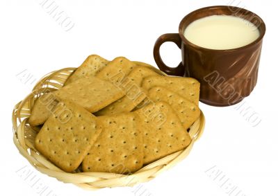 crackers with rye brans and milk
