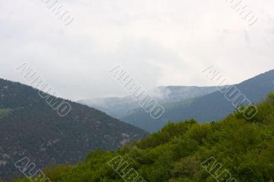 Clouds in mountains
