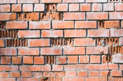 Red bricks wall