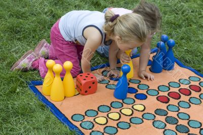 Child playing with a board