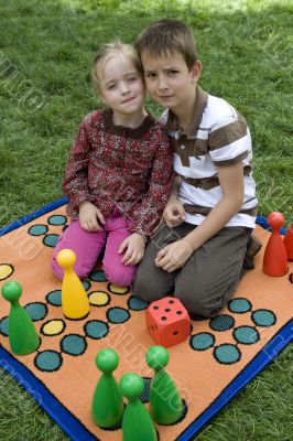 Child playing with a board